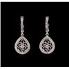 Image 1 : 0.74 ctw Diamond Earrings - 14KT White Gold