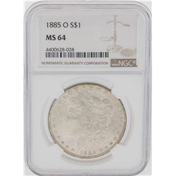 1885-O $1 Morgan Silver Dollar Coin NGC MS64