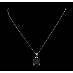 Crayola 8.80 ctw Garnet Pendant - 14KT White Gold