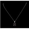 Image 1 : Crayola 8.80 ctw Garnet Pendant - 14KT White Gold