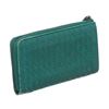Image 3 : Bottega Veneta Green Woven Leather Zip Long Wallet