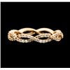 Image 2 : 0.59 ctw Diamond Braided Eternity Band - 14KT Rose Gold