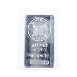 Sunshine Minting 10 Ounce .999 Fine Silver Bar