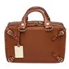 Image 1 : Celine Chocolate Brown Crocodile Embossed Leather Trunkette Tote Bag