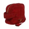 Image 2 : Prada Red Suede Button Clutch Pouch