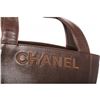 Image 5 : Chanel Brown Textured  Leather Double Handle Shoulder Bag