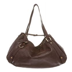 Gucci Burgundy Leather Guccissima Abbey Medium Tote Bag