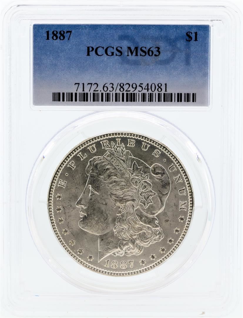 1887 PCGS MS63 Morgan Silver Dollar