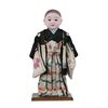 Image 1 : Vintage Japanese Hand-Painted Hair, Porcelain Glass Eye Doll with Silk Kimono
