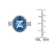 Image 4 : 10.48 ctw London Blue Topaz and Diamond Ring - 14KT White Gold
