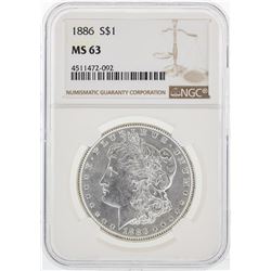 1886 NGC MS63 Morgan Silver Dollar