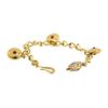 Image 3 : Diamond and Ruby Greek Motif Bracelet - 14KT Yellow Gold