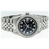 Image 3 : Rolex Mens 36mm Stainless Steel Black String Diamond Datejust Wristwatch