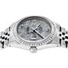 Image 3 : Rolex Mens Stainless Steel Meteorite Princess Cut Diamond Datejust Wristwatch