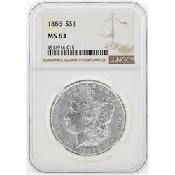 1886 NGC MS63 Morgan Silver Dollar