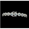 Image 3 : 4.58 ctw Blue and White Diamond Bracelet - 14KT White Gold