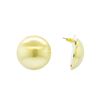 Image 2 : 30mm Button Earrings - Gold Plated