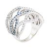 Image 4 : 1.47 ctw Diamond and Aquamarine Ring - 14KT White Gold