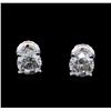 Image 1 : 1.01 ctw Diamond Stud Earrings - 14KT White Gold