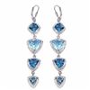 Image 1 : STERLING SILVER BLUE TOPAZ DROP EARRINGS