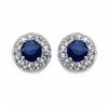Image 1 : STERLING SILVER SAPPHIRE EARRINGS