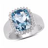 Image 1 : STERLING SILVER BLUE TOPAZ RING