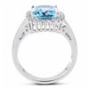 Image 2 : STERLING SILVER BLUE TOPAZ RING