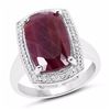 Image 1 : STERLING SILVER RUBY RING