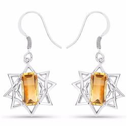 STERLING SILVER CITRINE EARRING