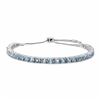 Image 1 : STERLING SILVER BLUE TOPAZ ADJUSTABLE TENNIS BRACELET