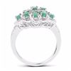 Image 2 : STERLING SILVER ZAMBIAN EMERALD RING