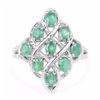 Image 3 : STERLING SILVER ZAMBIAN EMERALD RING
