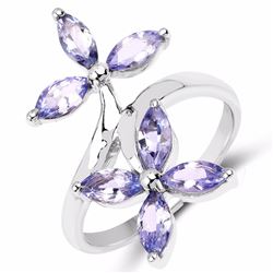 STERLING SILVER TANZANITE RING