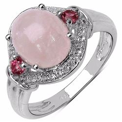 STERLING SILVER MORGANITE RING