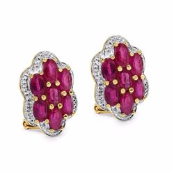 STERLING SILVER RUBY EARRINGS