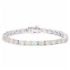 Image 1 : STERLING SILVER ETHIOPIAN OPAL TENNIS BRACELET