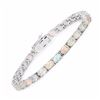 Image 2 : STERLING SILVER ETHIOPIAN OPAL TENNIS BRACELET