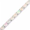 Image 3 : STERLING SILVER ETHIOPIAN OPAL TENNIS BRACELET