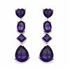 Image 1 : STERLING SILVER MULTI SHAPE BRAZILIAN AMETHYST DROP EARRING