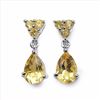 Image 1 : STERLING SILVER CITRINE DROP EARRINGS