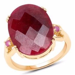 STERLING SILVER CHECKER BOARD RUBY RING