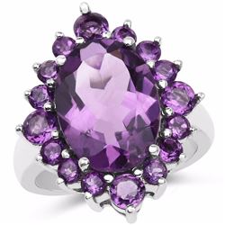 STERLING SILVER BRAZILIAN AMETHYST RING