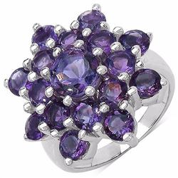 STERLING SILVER AFRICAN AMETHYST RING