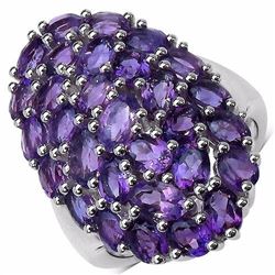 STERLING SILVER AFRICAN AMETHYST RING