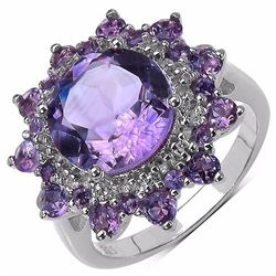 STERLING SILVER AFRICAN AMETHYST RING