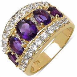 STERLING SILVER AFRICAN AMETHYST RING