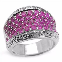 STERLING SILVER RUBY RING