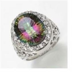 STERLING SILVER MYSTIC QUARTZ RING