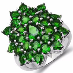 STERLING SILVER CHROME DIOPSIDE RING