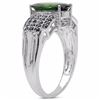 Image 3 : STERLING SILVER CHROME DIOPSIDE AND BLACK SPINEL RING